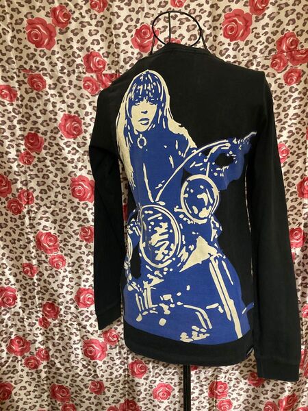 激レア! ヒステリックグラマー バイクガール ロングTシャツ バックプリント 希少 00s 平成ギャル パンク ロック バイク