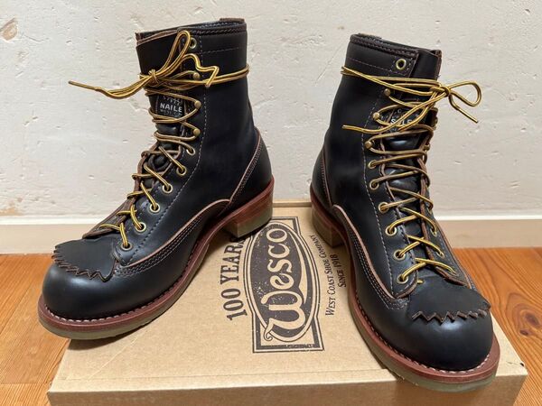 ウエスコWESCO 100周年記念限定モデル 38LTT ブラック ホースハイド サイズ8D 美品 ジョブマスター ハイト8インチ