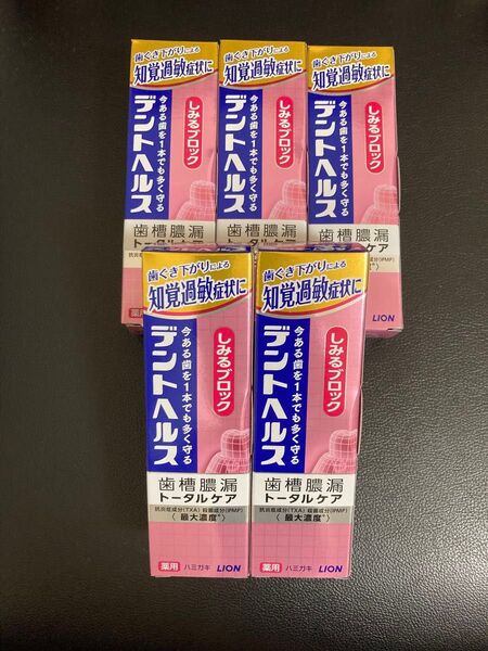 5本 ライオン デントヘルス しみるブロック 85g 歯槽膿漏トータルケア 歯磨き粉