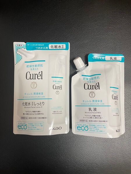 花王 キュレル 化粧水 Ⅱ 2 しっとり 130ml×1 乳液 100ml×1 つめかえ 詰め替え 詰替 リフィル