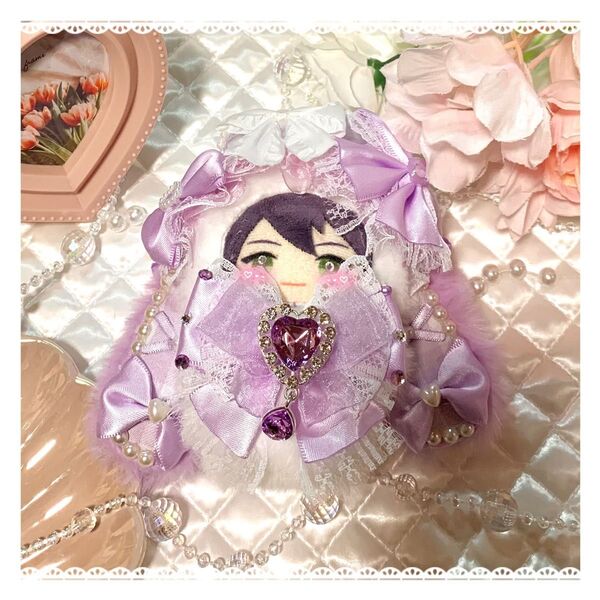 ☆ぬい服 着ぐるみ ハンドメイド にじぱぺっと 10cm 紫 たれみみうさちゃん☆