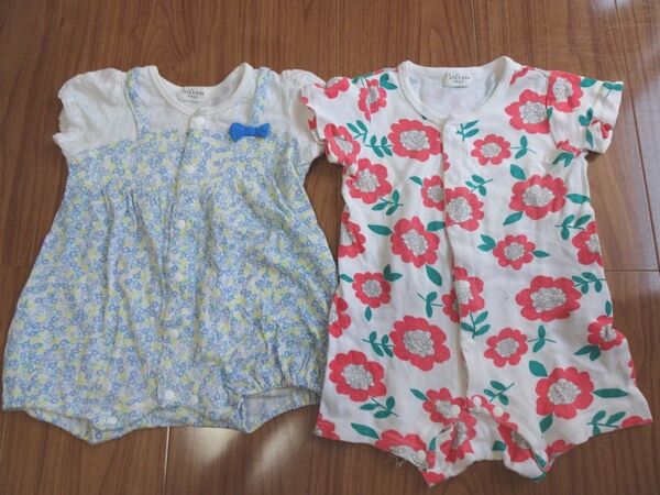 □ベビー服・子供服★70cm☆ロンパース★2枚セット★kid's zoo キッズズー★春夏秋