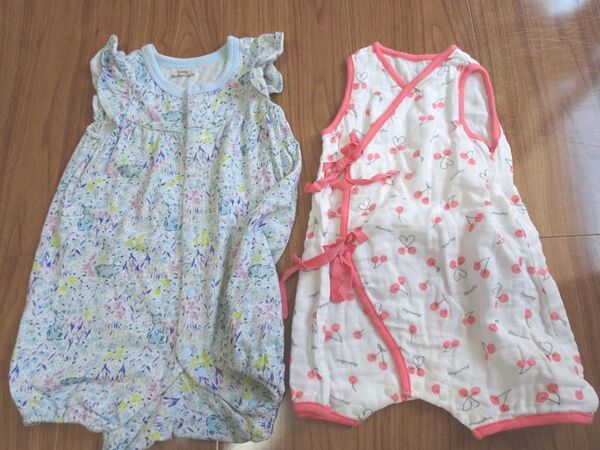 □ベビー服・子供服★70cm☆ロンパース★2点セット★BRANSHES ブランシェス ベビーアンパサンド★春夏秋