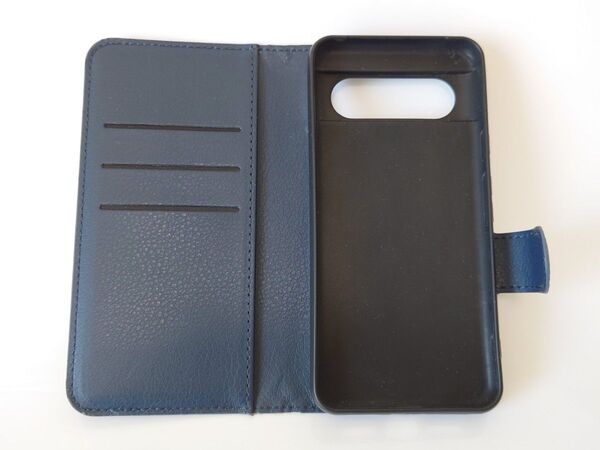 Google Pixel 8ケース 手帳型 ピクセル8 スマホケース case カバー サイドスタンド機能 ネイビー カード収納