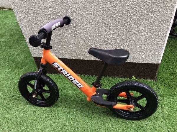 STRIDE ストライダー 12 スポーツモデル バランスバイク オレンジ 子供 キック 自転車 2歳 3歳 4歳 5歳 中古