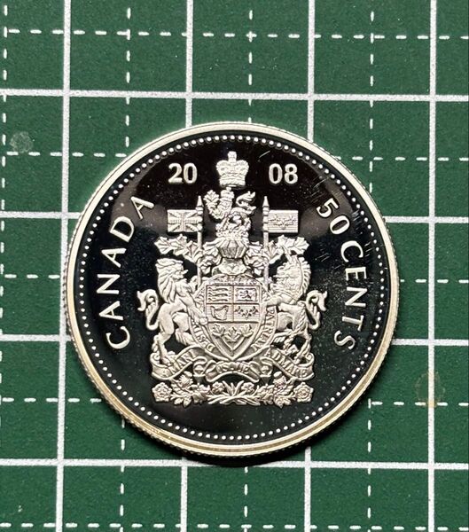 2008年 カナダ 50セント プルーフ銀貨 SV925