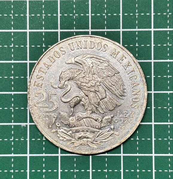 1968年 メキシコ オリンピック記念メダル 銀貨 MEXICO 25ペソ