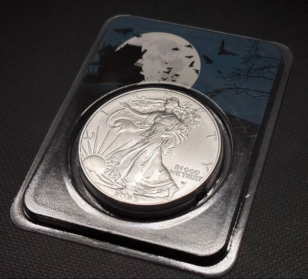 イーグル銀貨 純銀1オンス 不正開封防止パッケージ 2023年ハロウィン Silver Eagle 1oz In TEP