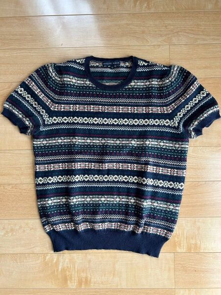 RALPH LAUREN ラルフローレン 半袖ニット ネイビー 5f