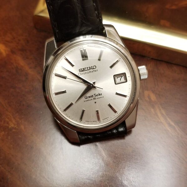 グランドセイコー セルフデータ GS セカンド 43999 風防新品 純正尾錠付き 稼働品 SEIKO 手巻き シルバー文字盤