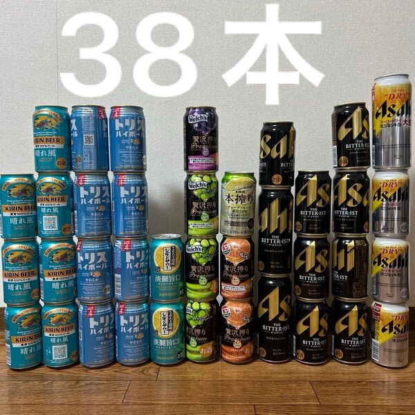 生ビール 38本 チューハイ 詰め合わせ ビタリスト 晴れ風 贅沢搾り トリスハイボール ビール スーパードライ ロング缶