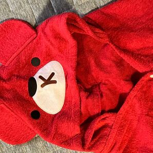 ぷらクマくん ポンチョ ケープ タオル フード付き バスタオル