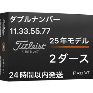 タイトリスト プロV1 PROV1 ゴルフボール 2025年モデル ダブルナンバー 2ダース(24個)