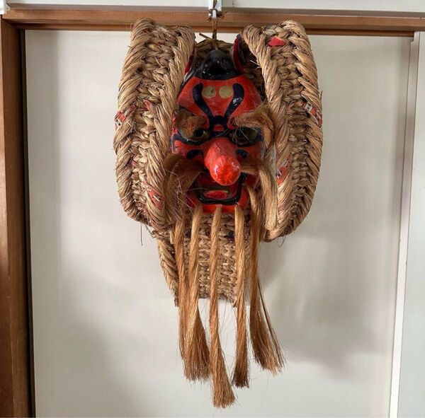 天狗面 大型張り子 魔除け