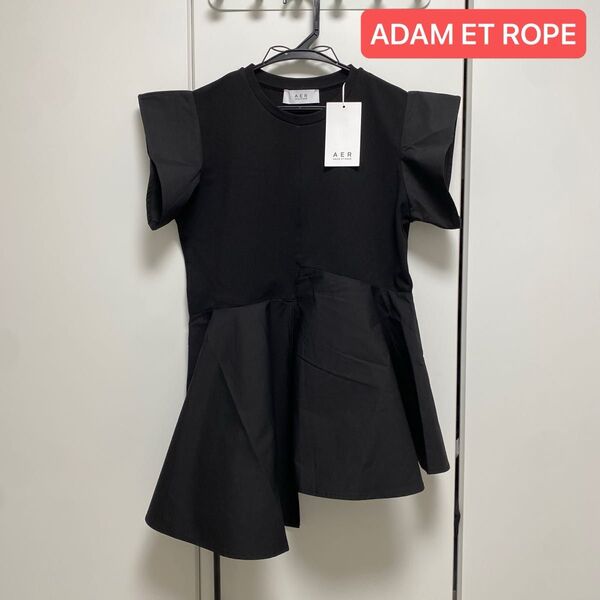 ADAM ET ROPE アダムエロペ フリルペプラムカットソー レディース