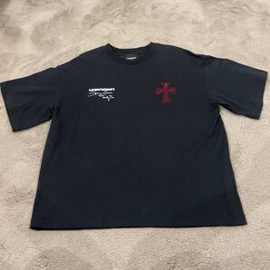 UNKNOWN ラインストーン Tシャツ 黒