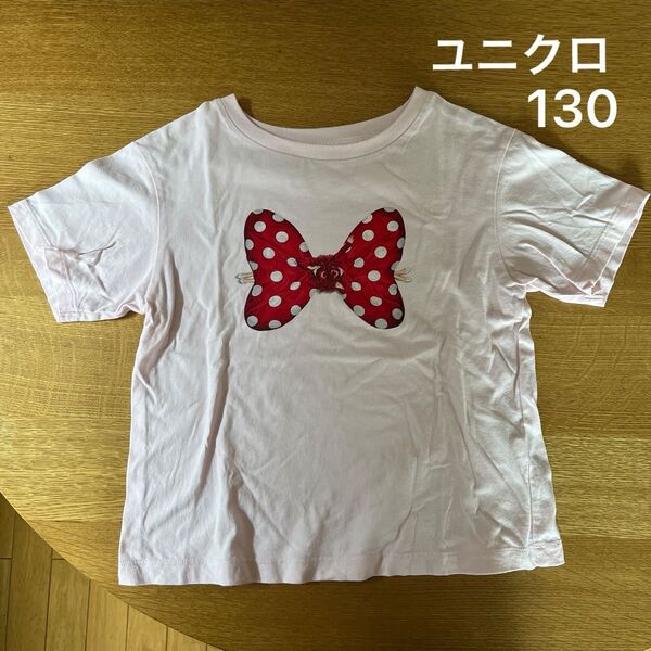 ユニクロ UT 130 Disney ミニー リボン 半袖Tシャツ Tシャツ ディズニー