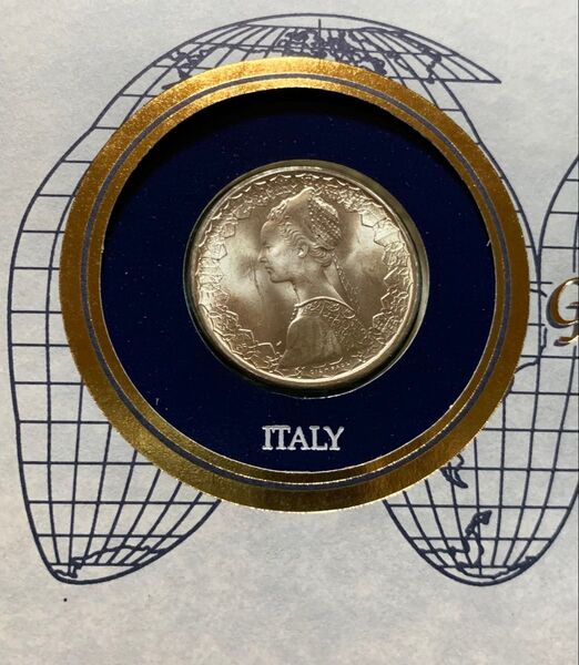 イタリア 500リラ 銀貨 ルネサンス様の貴婦人 フランクリンミント 銀貨 外国銭