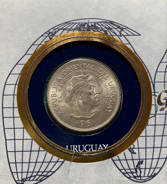 ウルグアイ 10ペソ 記念銀貨 1961年 フランクリンミント 銀貨 外国銭 古銭