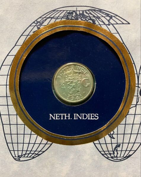 オランダ領 東インド諸島 1/4ギルダー 銀貨 1941年 フランクリンミント 外国銭
