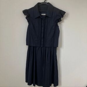 L'EST ROSE レストローズ ワンピース ネイビー シャツワンピース