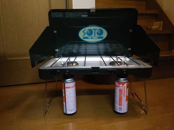 SOTO ツーバーナーST-501 未使用(未点火)長期保管品 本体のみ94年2月製 キャンプ、BBQ 、非常時用に !