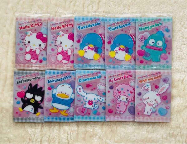 【10枚セット】サンリオキャラクターズ ウエハース9 メタリックプラカード ハローキティ シナモンロール ハンギョドンなど