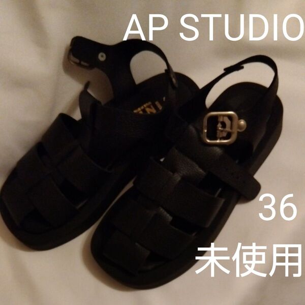 未使用 AP STUDIO グルカサンダル VINILO 黒 36