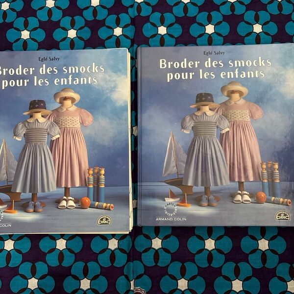 【洋書手芸本】スモック刺しゅうの子ども服ソーイング本+パターンセット