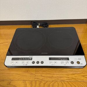 美品 IRIS IHコンロ 2口 2019年製 脚付 Hクッキングヒーター