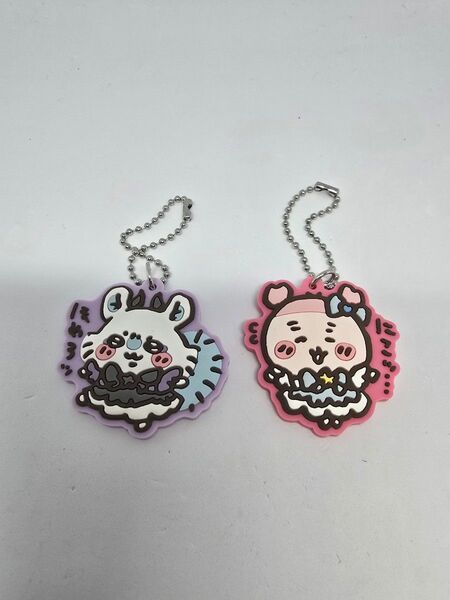 即日発送!超まじかるちいかわ ラバーキーホルダー モモンガ、古本屋「カニちゃん」セット