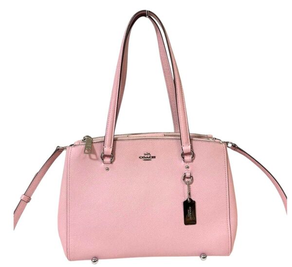 コーチ COACH ショルダーバッグ 2WAY ハンドバッグ レザー 肩掛け ピンク チャーム