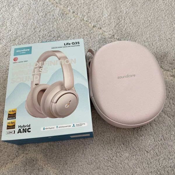 Soundcore Life Q35 A3027051 Anker Soundcoreワイヤレスヘッドホン ピンク