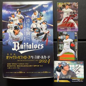 BBM オリックスバファローズ2024 レギュラーコンプ、山本由伸25枚限定 赤箔サインカード・セデーニョ 直筆サインカード同封