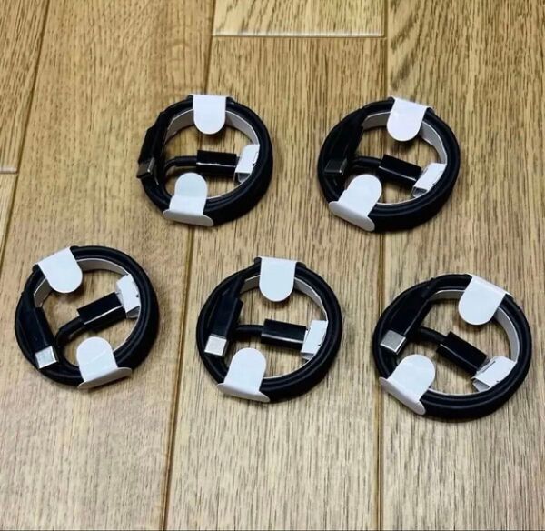 新品 60W 高速 急速 充電 USB PD type-c to type-c データケーブル 1m PVC 5本セット ブラック