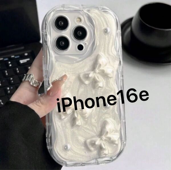 iPhone16eケース リボン 可愛い 韓国