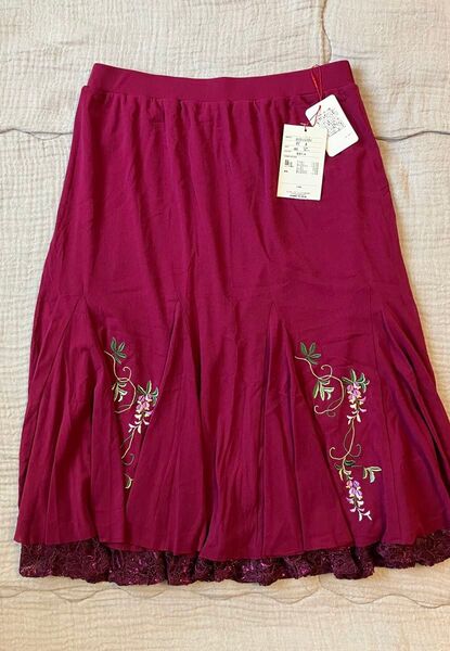 ヴィヴィアンタム vivienne tam 赤紫 パワーネットスカート タグ付き新品 洗える