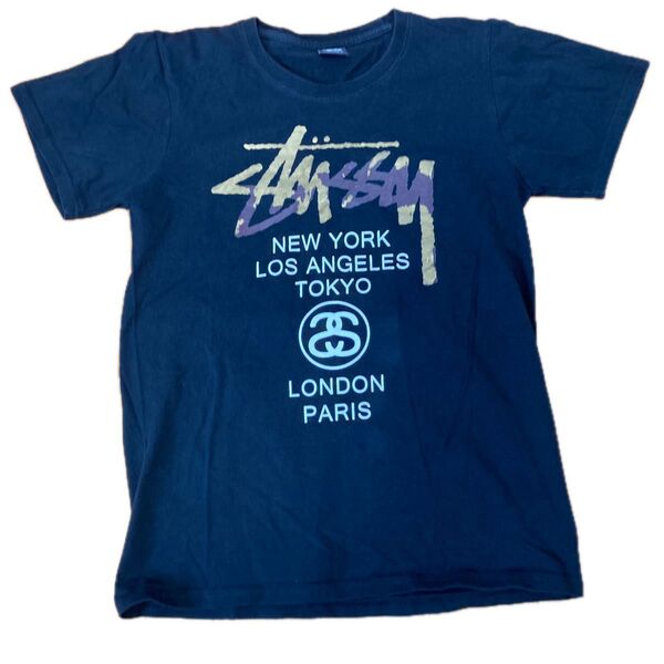 STUSSY ワールドツアー tシャツ SMALL 男女兼用 ステューシー 黒