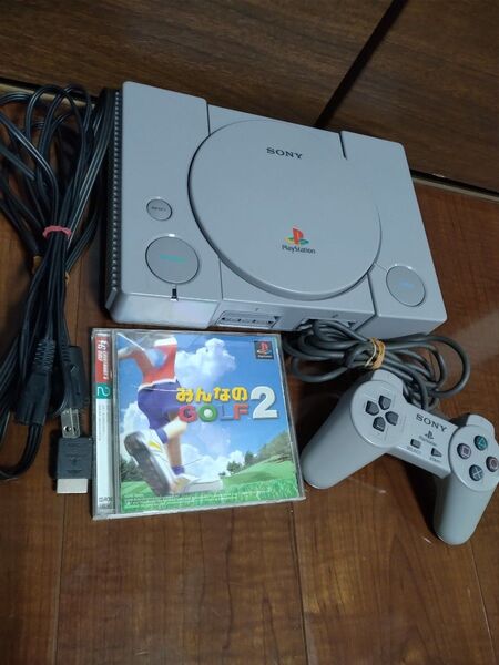 ★PS1本体一式美品 中古 おまけソフト1本付 動作確認済 Playstation 初代プレステ プレステ1 SCPH-7500★