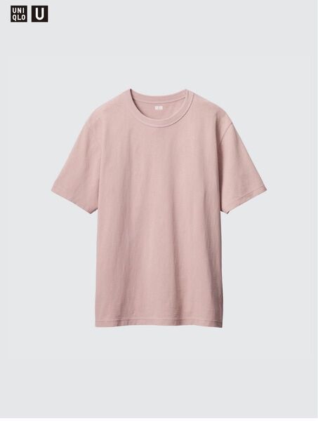 ユニクロユー クルーネック Tシャツ 半袖 UNIQLO ピンク 男女兼用 ユニセックス M U UNIQLO