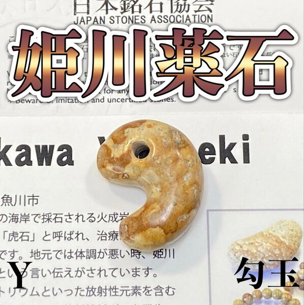 【日本銘石】 天然石 姫川薬石勾玉<新潟県糸魚川市産>