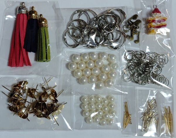 ハンドメイド アクセサリーパーツ ガラスパール Tピン チャーム 丸カン ねじりフープ タッセル 平皿ポスト