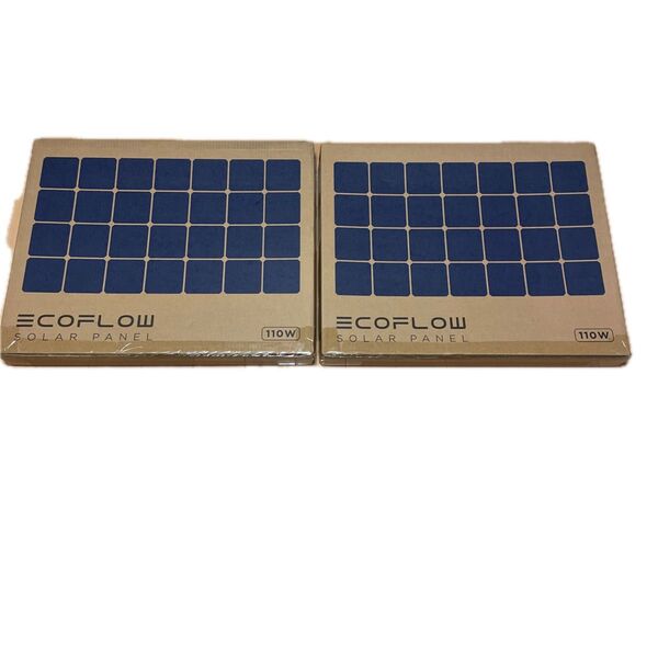 【2台セット】新品未開封品!エコフロー ソーラーパネル ポータブル電池 EcoFlow 110Wソーラーパネル アウトドア