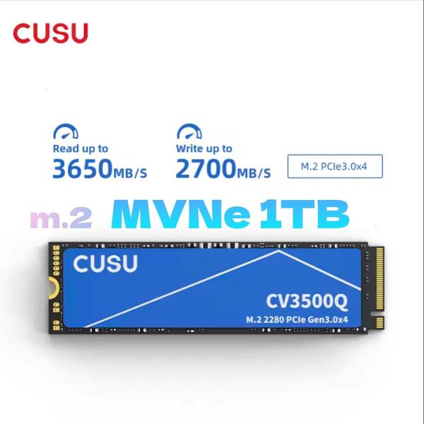 【新品】CUSU MVme m.2 SSD 1TB CV3000Q