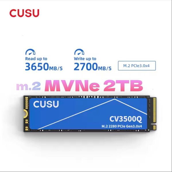 【新品】CUSU MVme m.2 SSD 2TB CV3000Q