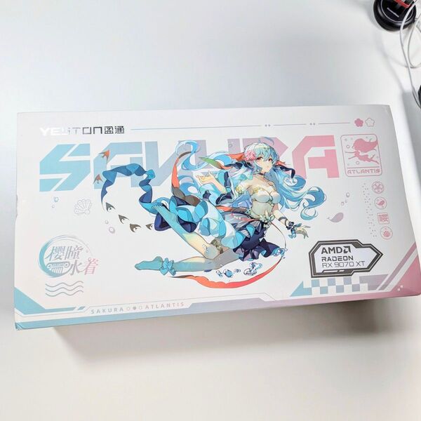 【動作保証】Yeston Radeon RX9070XT 16GB グラフィックボード 櫻瞳水着 ATLANTIS OC