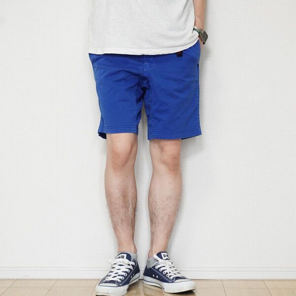 Gramicci NN shorts【S】BLUE グラミチ ストレッチ ショートパンツ ニューナロー 1245-NOJ