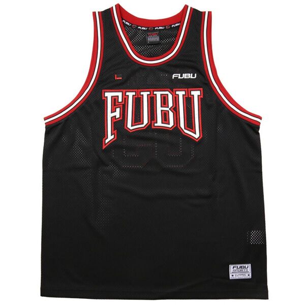 新品未使用 FUBU フブ バスケットボール タンクトップ XL ブラック ストリート ヒップホップ ユニセックス