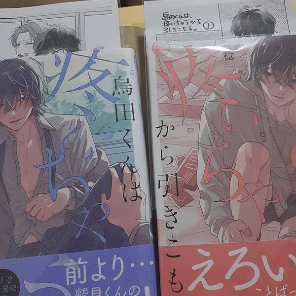 お値下げ以外の要望大歓迎!商業 BL 新刊 烏田くんは疼いちゃうから引きこもる。上下