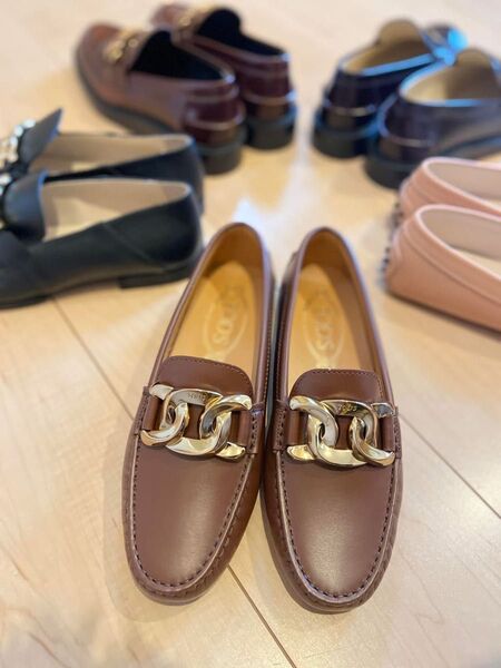 TOD'S トッズ ローファー シューズ 本革 36(23cm) ブラウン